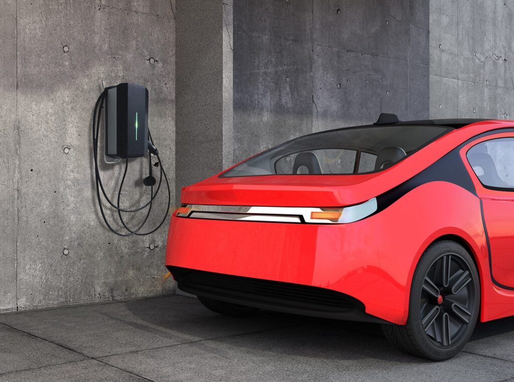 Home EV charger with integrated charging cable, offering seamless and convenient charging solutions for Type-2 electric vehicles.